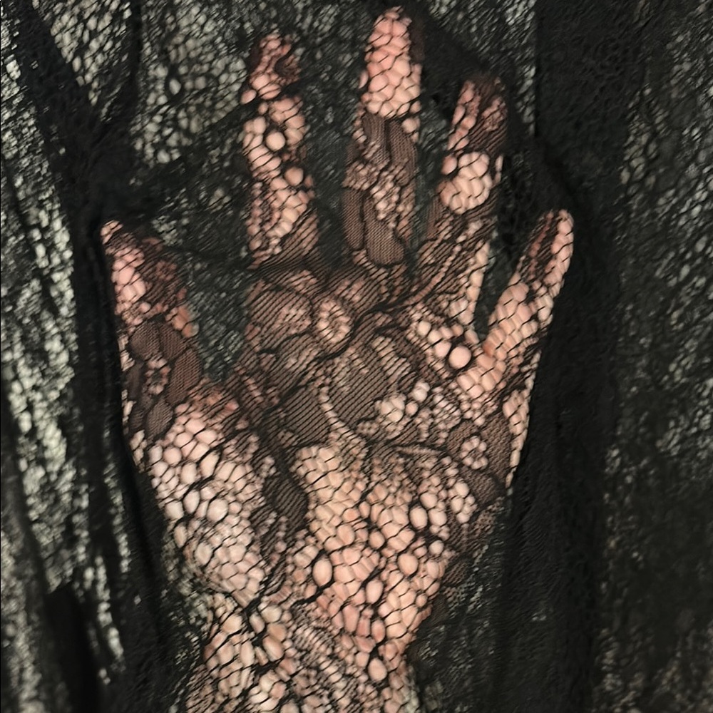 Allsaints Black Lace Button Down Top - image 6